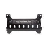 jeep wrangler muffler skid plate front view black in color